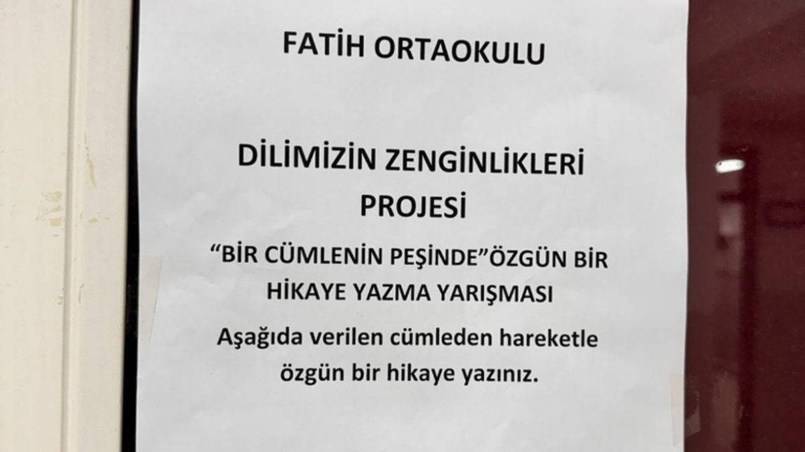 DİLİMİZİN ZENGİNLİKLERİ PROJESİ HİKAYE YAZMA YARIŞMASI